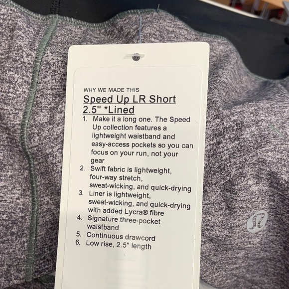 Lululemon Speed-Up LR 2.5 Gray Build-in Shorts 2.5 - Picture 4 of 16